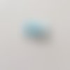 Perle artisanale en verre  "pastille" couleur: turquoise