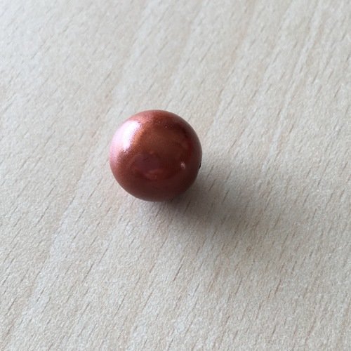 Jolie perle magique 16 mm  couleur  cuivre