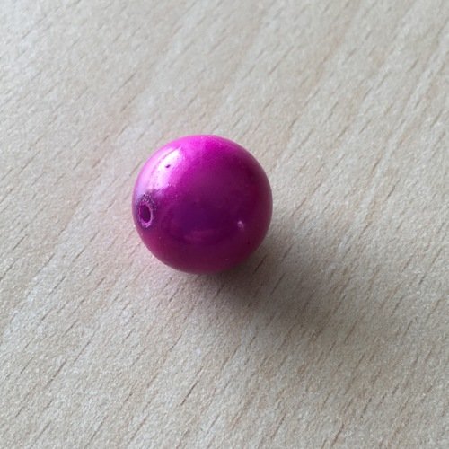 Jolie perle magique 16 mm  couleur  fuchsia