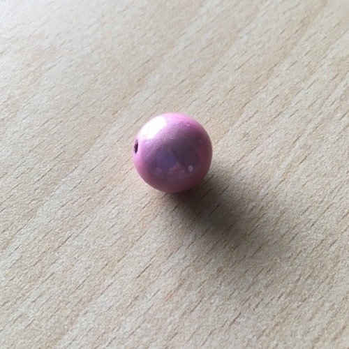 Jolie perle magique 14 mm  couleur  roseline