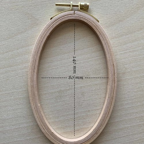 Tambour / cercle à broder taille 80 x 140 mm