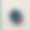 Joli petit bouton "mandala"  turquoise  taille:  22 mm 