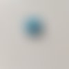 Miroir shisha à coudre  disque  taille 1,5 cm  contour turquoise sky blue