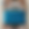 Fil cordelette guipé rochefort 4026 turquoise noir