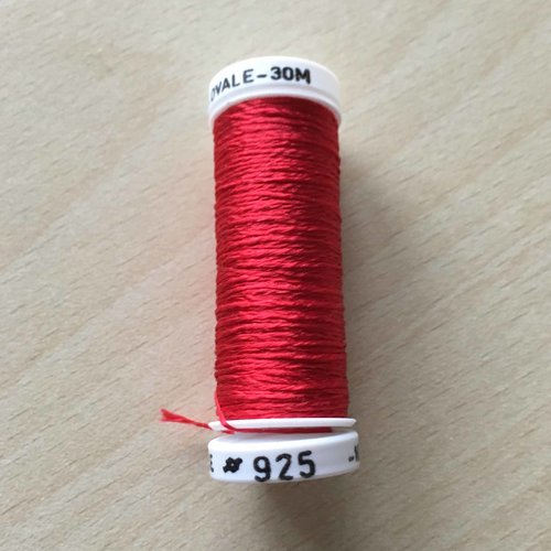 Bobine de soie ovale 925 rouge écarlate