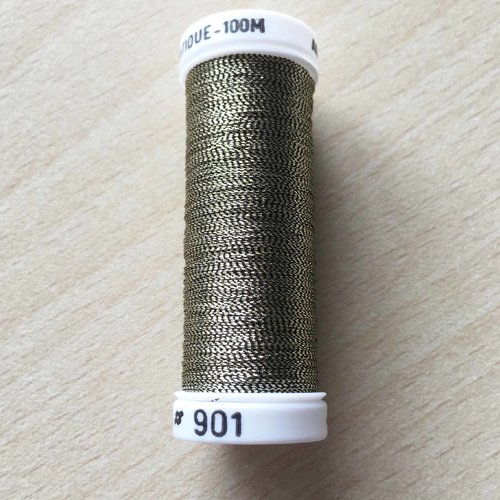 Bobine de fil métallisé au ver à soie antique classique 901 doré