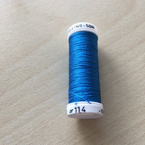 Bobine de soie gobelins 114 bleu caraïbe