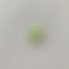 Joli petit bouton en acrylique motif floral vert printemps taille 13 mm