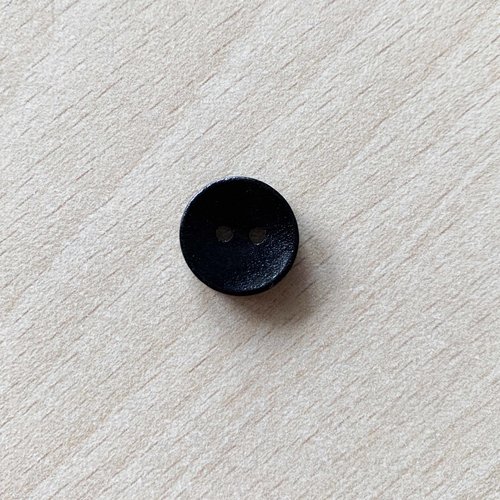 Bouton en bois  (vintage) noir taille: 1,5 cm 