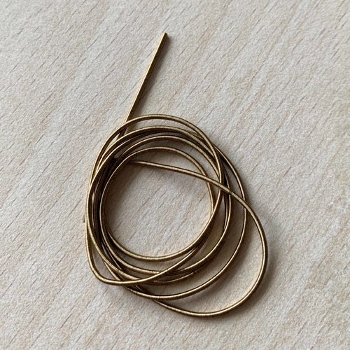 Cannetille bronze  pâle ressort métallique