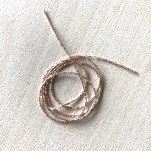 Cannetille frisée or rose 0,5 mm: ressort métallique