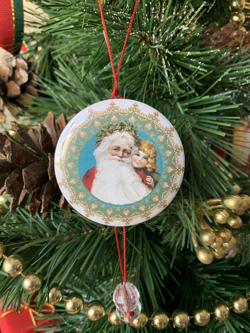 Boucles d'oreilles Père Noel sapin - Bijoux collection Noël