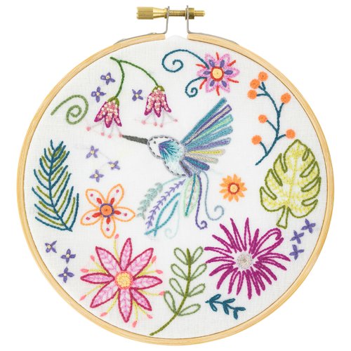 Kit de broderie: zacharie, le petit colibri