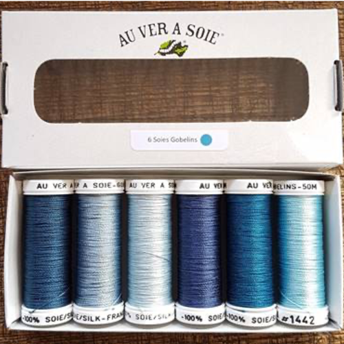 Pack de découverte soie gobelins nuance "bleu"