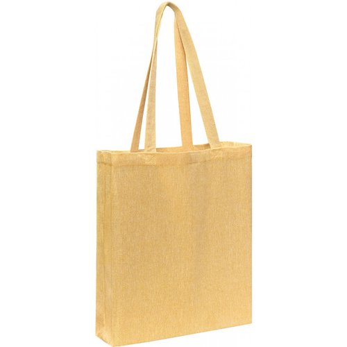 Shopping bag ou tote bag à customiser broadway"  jaune chiné avec fond