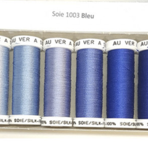 Pack de fils de soie 1003 "bleu "