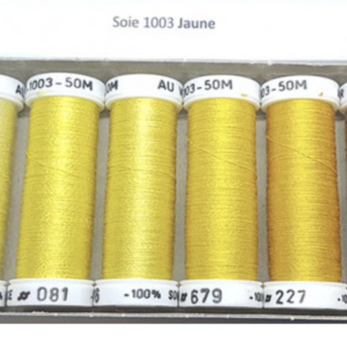 Pack de fils de soie 1003 "jaune"