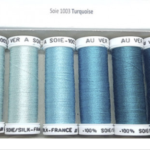 Pack de fils de soie 1003 "turquoise "