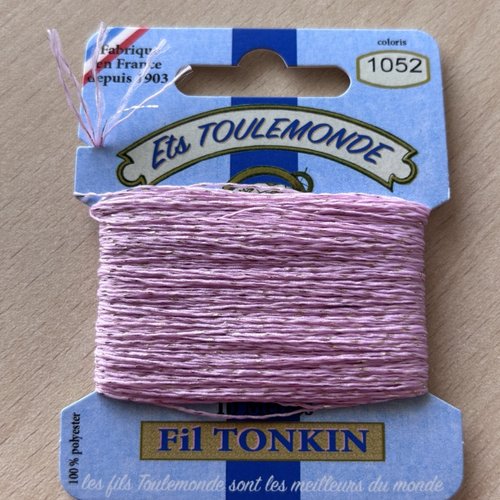 Fil à broder tonkin 1052 layette lamé or