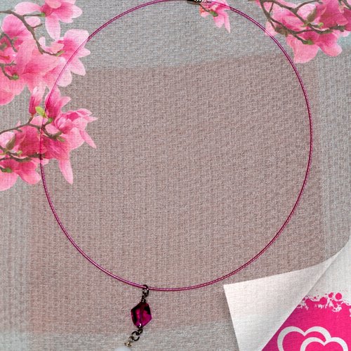 Collier rigide ras du cou pour pendentif ou charms