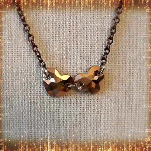 Pendentif / collier coeur cristal swarovski