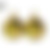 Boucles d'oreilles " le baiser " gustav klimt peinture retro vintage tableau jaune dormeuses