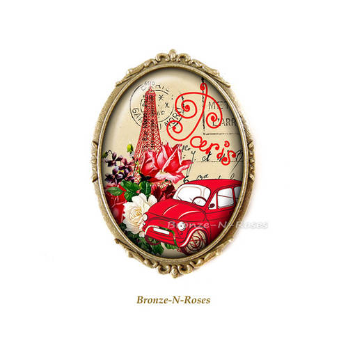 Broche Fantaisie Vintage En Métal – Élégance Rétro – Occasion Bon état