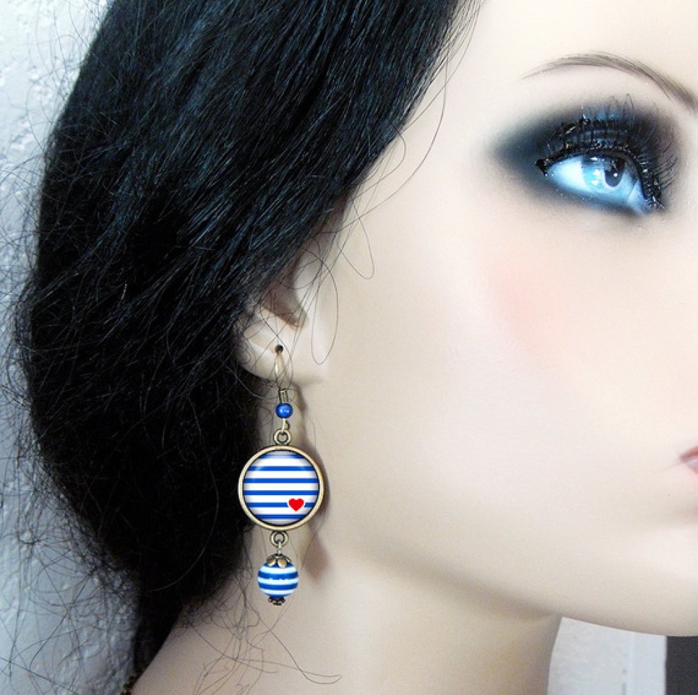 4 supports boucles d'oreilles clips en cuivre doré pour cabochon 12 mm BO132