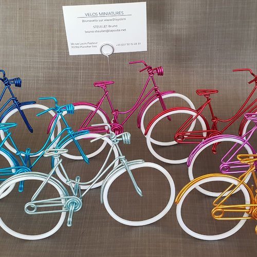 Vélo miniature marque place fil aluminium