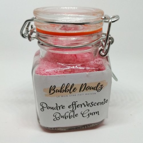 Poudre effervescente bubble gum bain rose 