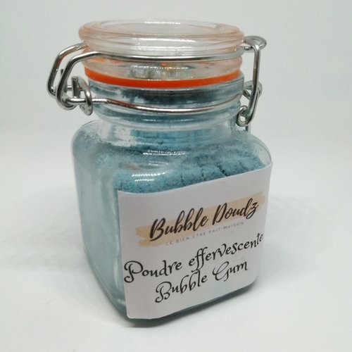 Poudre effervescente bubble gum bain bleu 