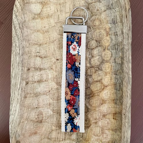 Porte clés dragonne 100% coton liberty