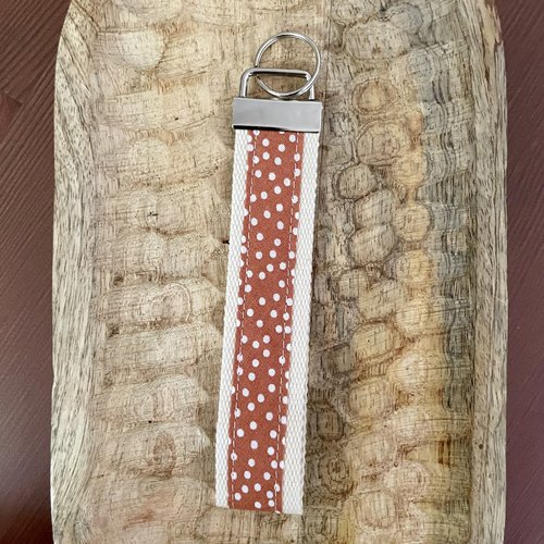 Porte clés dragonne 100% coton imprimé