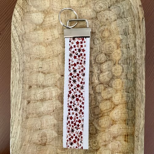 Porte clés dragonne 100% coton imprimé