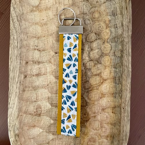 Porte clés dragonne 100% coton imprimé