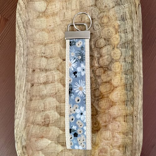 Porte clés dragonne 100% coton imprimé