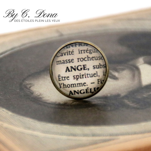 Bague bronze - collection mon vieux dictionnaire - ange