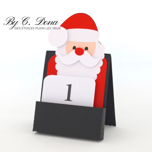 Calendrier de l'avent père noël avec numéro