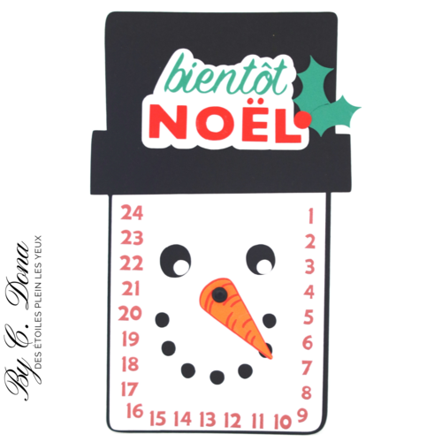 Calendrier de l'avent bonhomme de neige