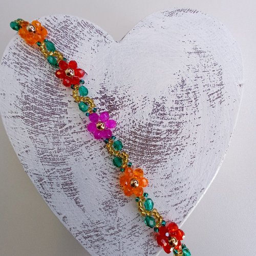Bracelet fleur flashy