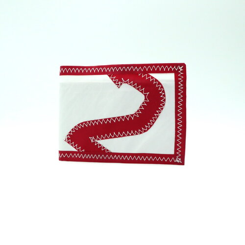 Porte-cartes en voile recyclée 2 rouge
