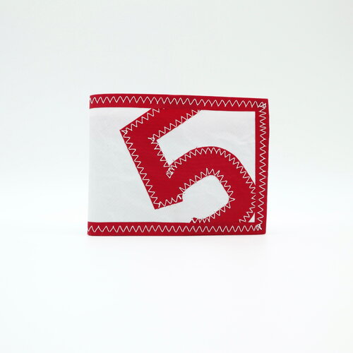 Porte-cartes en voile recyclée 5 rouge