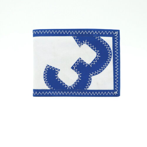 Porte-cartes en voile recyclée 3 bleu
