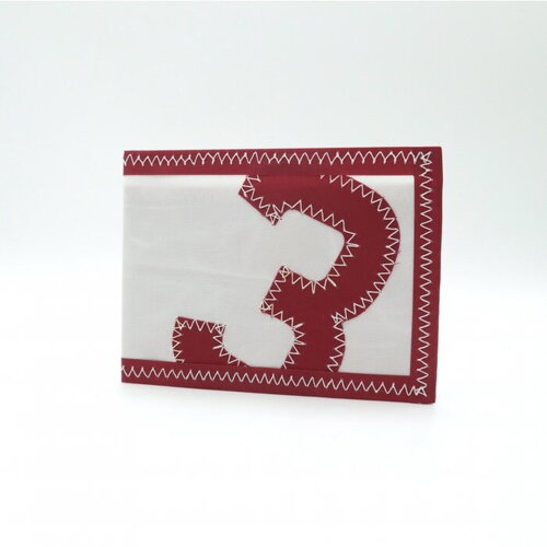 Porte-cartes en voile recyclée 3 rouge