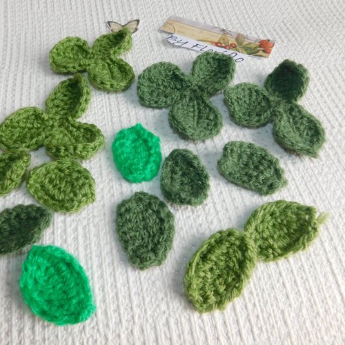 Fleurs crochet acrylique / applique à coudre / lot 10 fleurs crochet