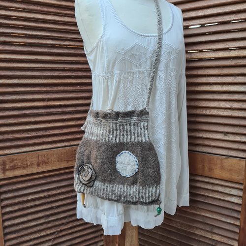 Sac en laine feutrée
