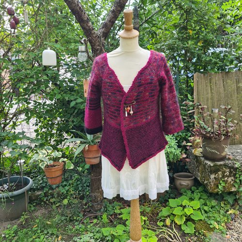 Pull gilet raglan