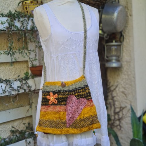 Sac en laine feutrée
