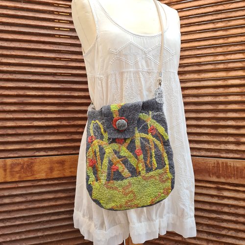 Sac en laine feutrée