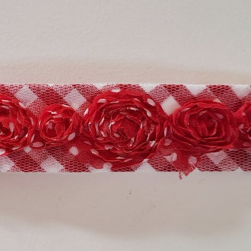 Bracelet manchette rouge  blanc